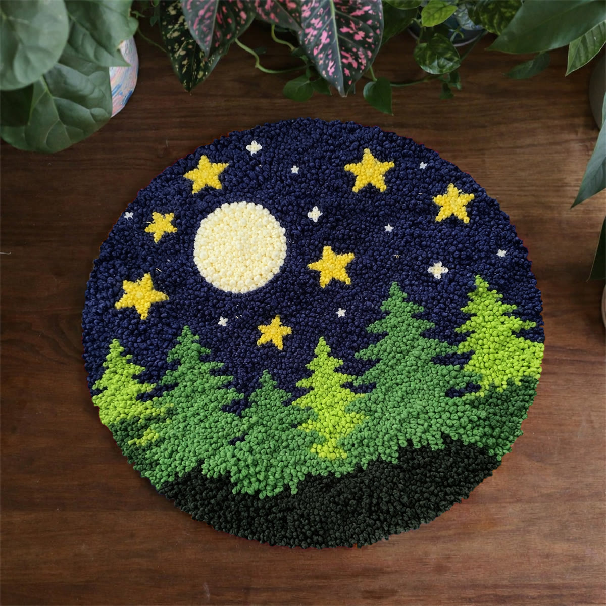 Rubbyoo Latch Hook Rug Kit - Good Night | Bedroom Tufted  Rug | Diy Handmade Craft - image 8