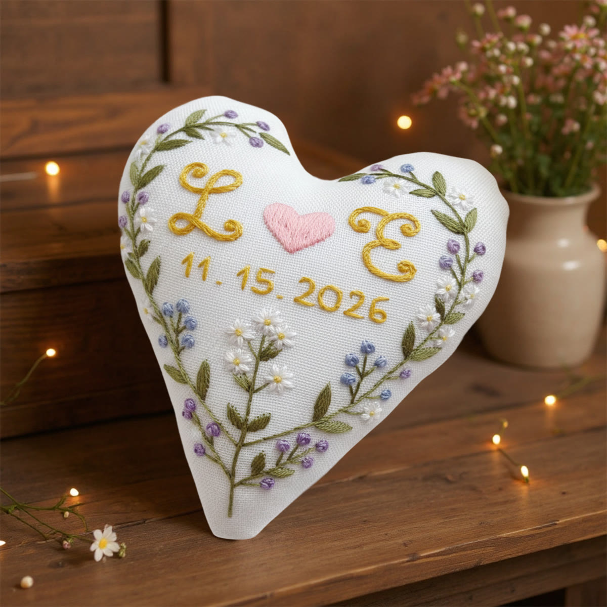 Rubbyoo Heart Embroidery Kit - Love Lettering With Date Detail | Beginner-friendly Craft | Romantic Gifting Choice - image 7