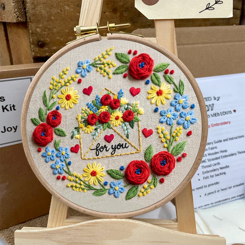 Rubbyoo Embroidery Kit - Love Letter | Diy Valentine Day Gifts | Handmade Art For Lover - image 8