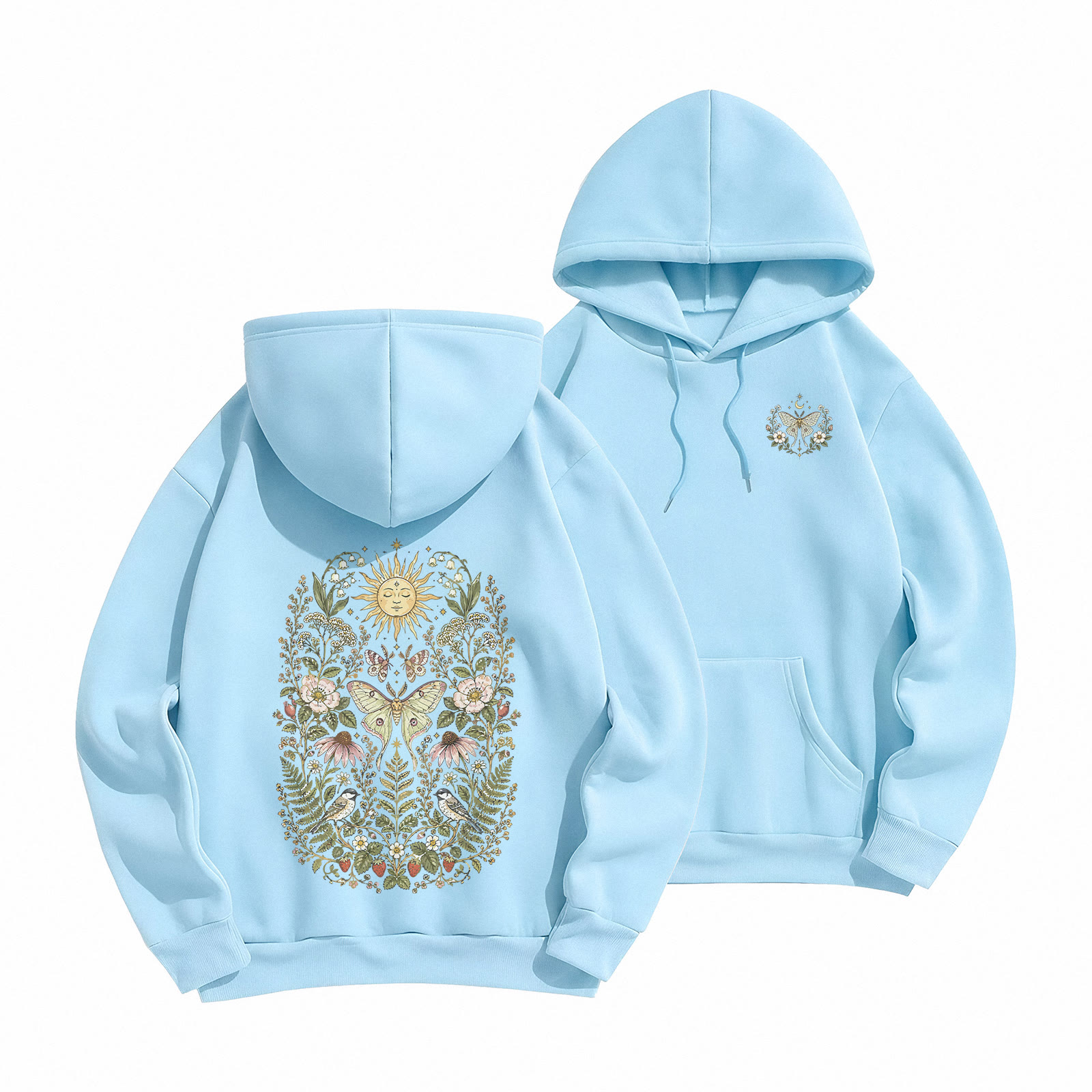 Rubbyoo Mystical Celestial World  Unisex Hoodie - Light Blue - 2XL - image 19