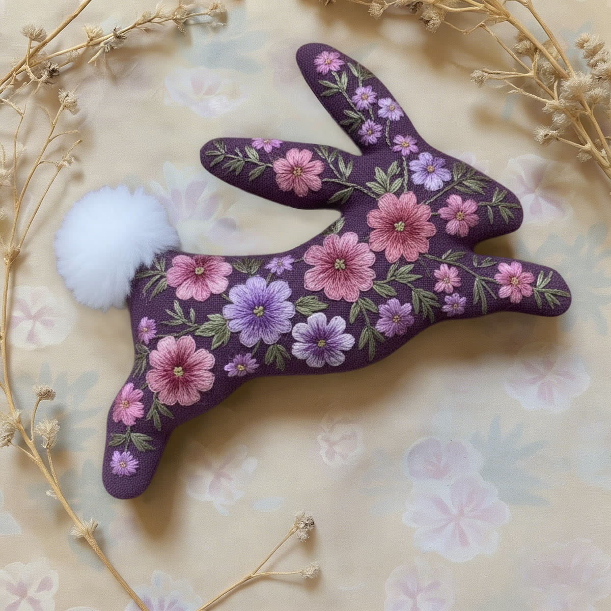Rubbyoo Rabbit Embroidery Kit - Delicate Flower | Nice Gift For Her | Diy Handmade Artwork - image 5