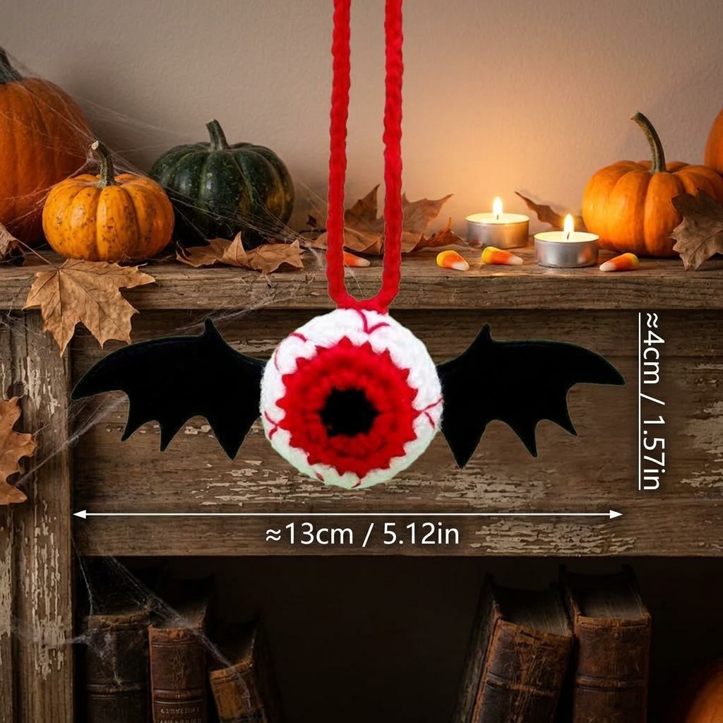 Rubbyoo Crochet Halloween Figurine - Quirky Festive Gift For Kids | Nice For Holiday Party  - Bloody Eye - image 5