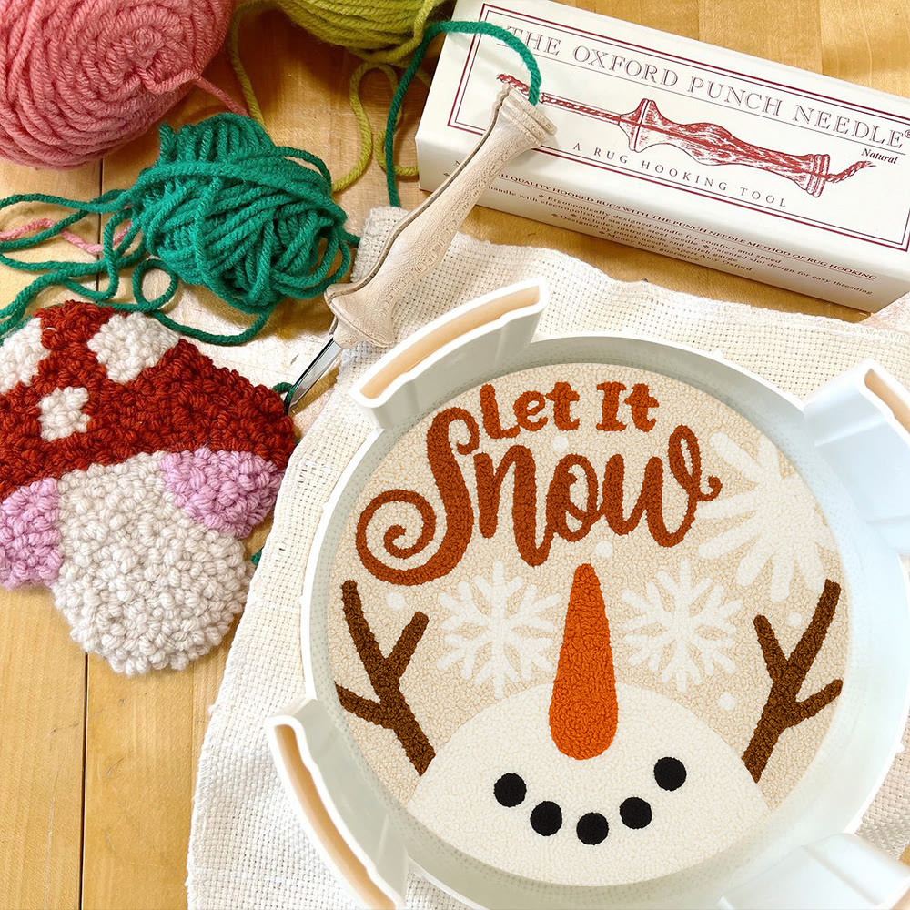 Let It Snow Punch Needle Kit - Diy Winter Handicraft | Perfect Christmas Hanging Art - image 7