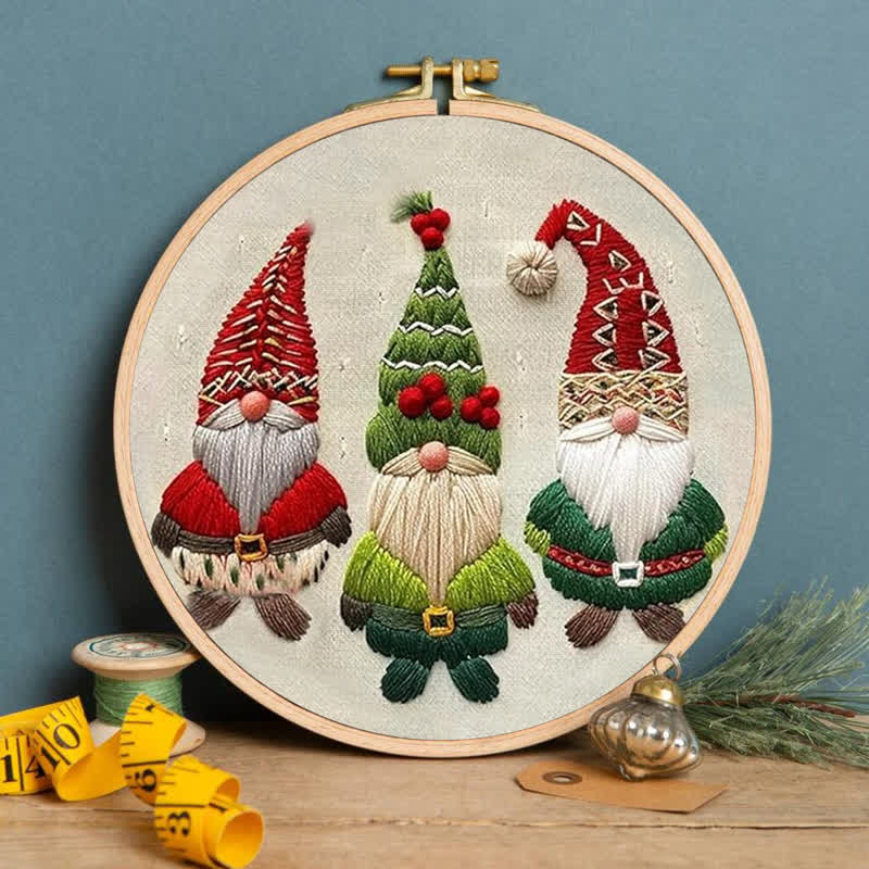 Rubbyoo Embroidery Kit - Christmas Gnomes - image 3