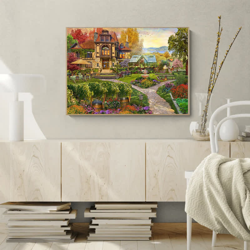 Rubbyoo Vineyard Retreat - Wooden Jigsaw Puzzle