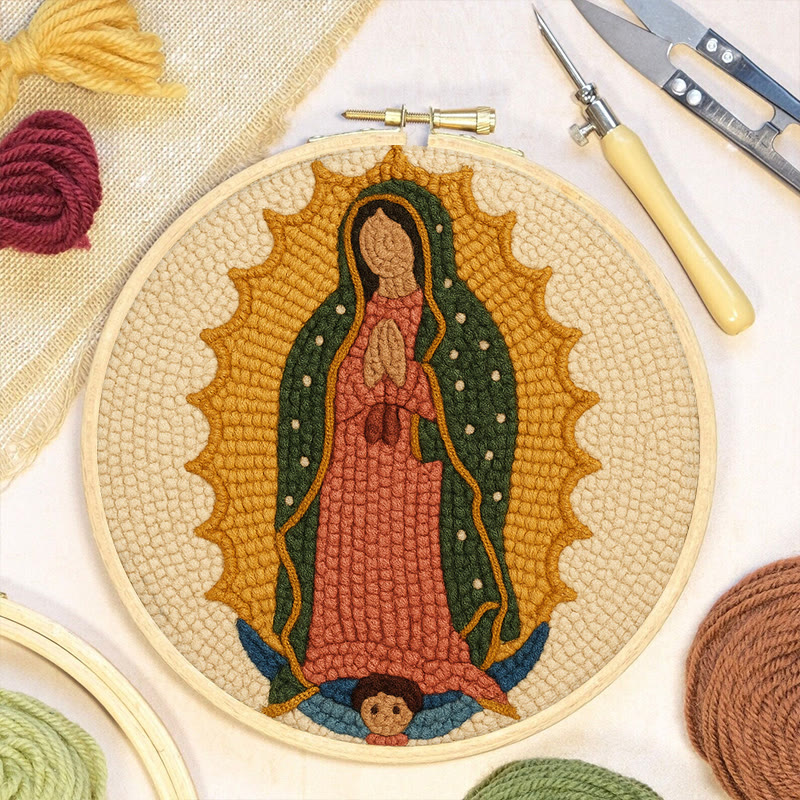  Praying Women Punch Needle Kit - Easy Handmade Art | Stitch Wall Hanging - image 4
