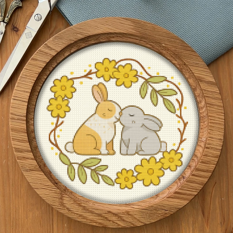  Cross Stitch Kit - Love Rabbit | Nice Wedding Handmade Gifts | Perfect For Lover - image 7