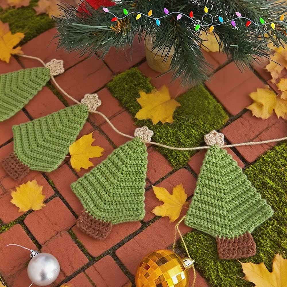 Diy Handmade Christmas Tree Crochet Kit - Creative Christmas Craft | Hanging Garland Ornament - image 3