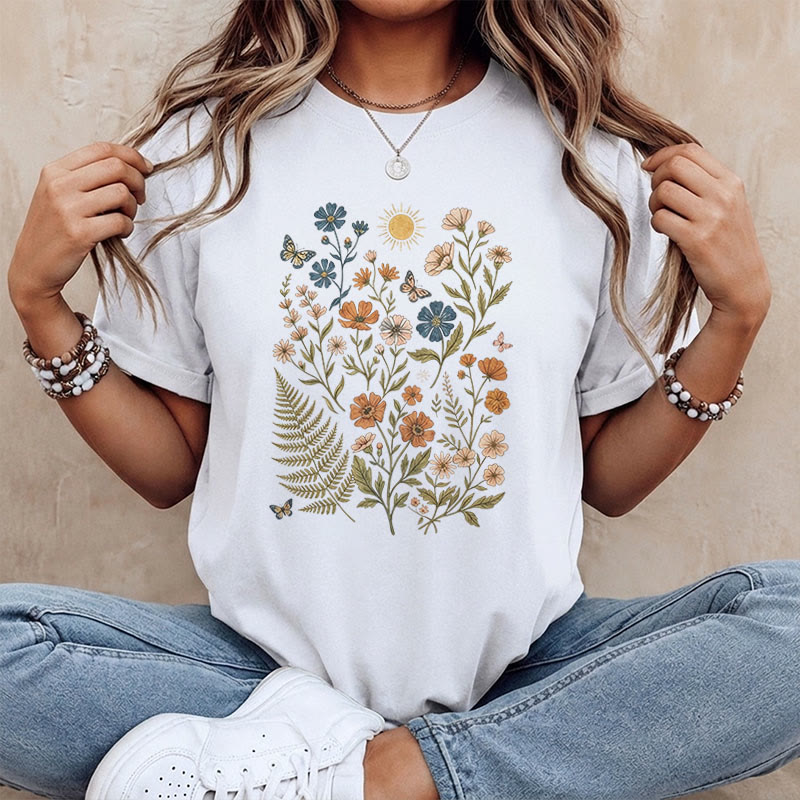 Rubbyoo Charming Flowers Graphic Tee  - Botanical Floral T-shirt Gift | Comfort Stylish Outfit  - image 13