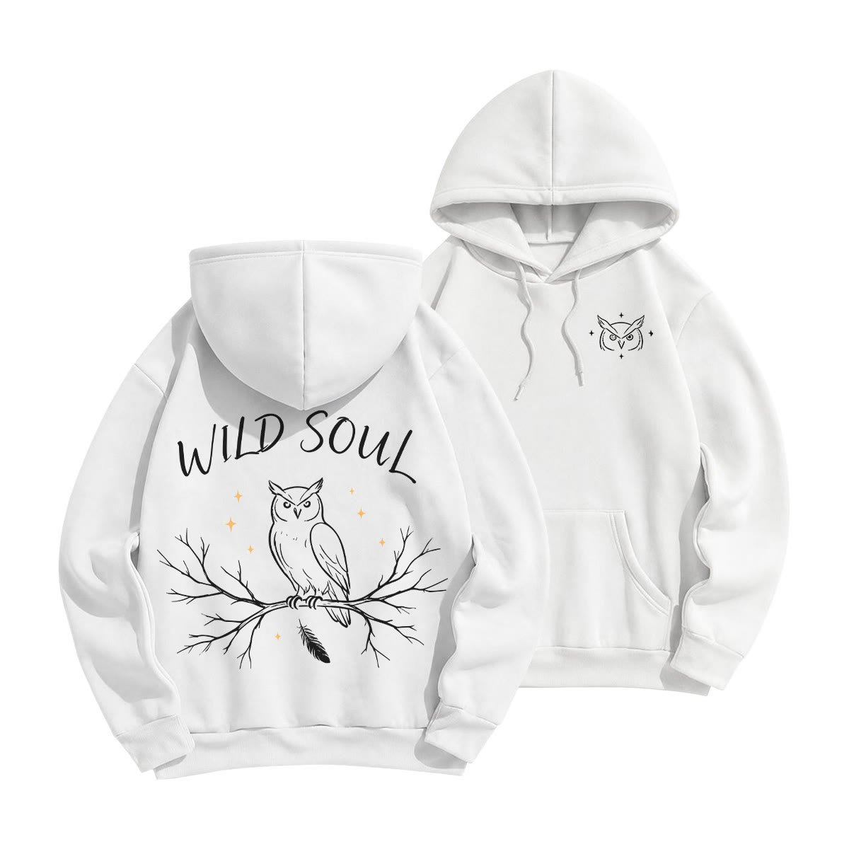 Rubbyoo Wild Soul Unisex Hoodie  - White - 2XL - image 7