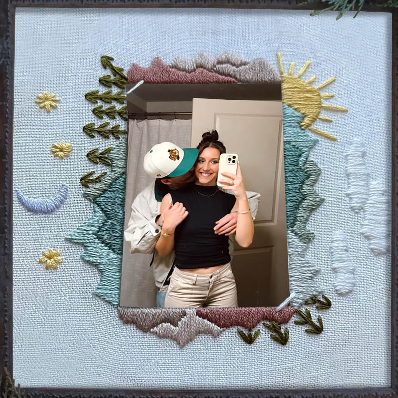 Rubbyoo Embroidery Photo Frame Kit - Day And Night | Diy Memorial Collection | Perfect Valentine's Gift - image 10