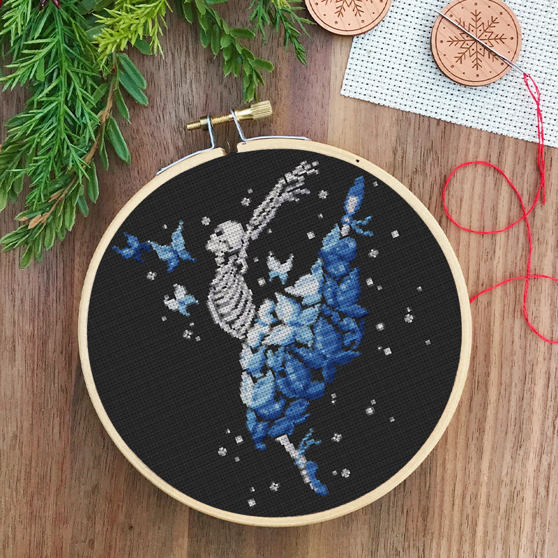  Cross Stitch Kit - Dancing Skeleton |Halloween Gothic  Needlework |  Decorative Wall Decor  - image 6