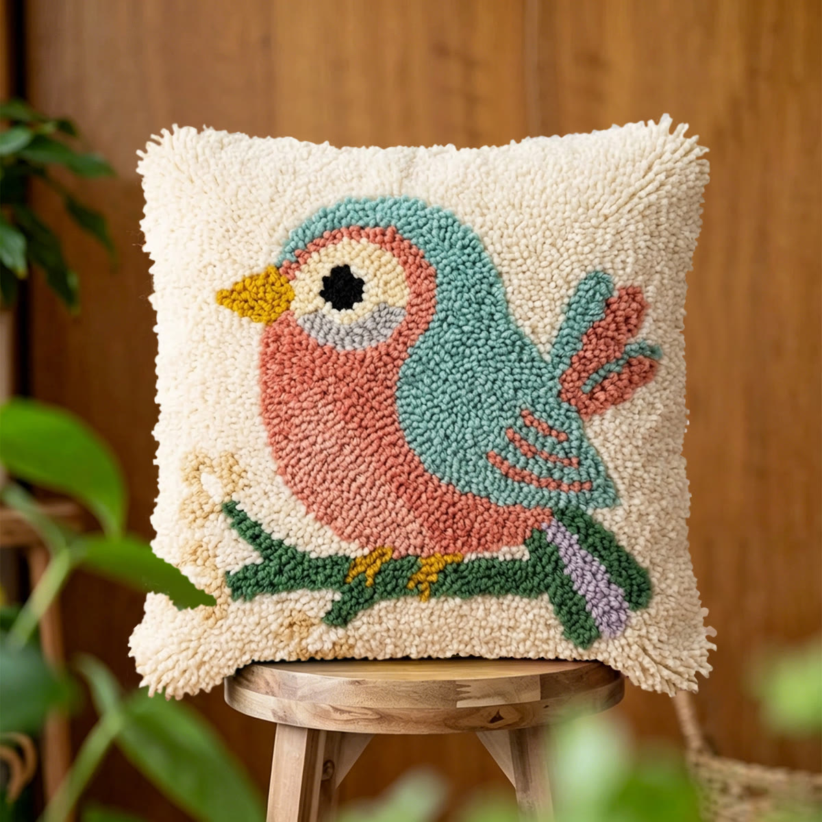 Rubbyoo Latch Hook Pillow Kit - Spring Bird | Versatile Home Decor | Perfect Gift For Bird Lovers - image 5