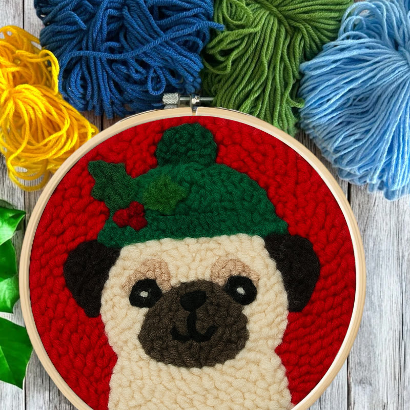 Charming Pug Punch Needle Kit – Fun Handcraft | Ideal Holiday Gift - image 9