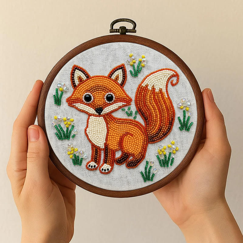 Rubbyoo Bead Embroidery Kit - Little Fox | Diy Animal Handicraft | Unique Decorative Art - image 11
