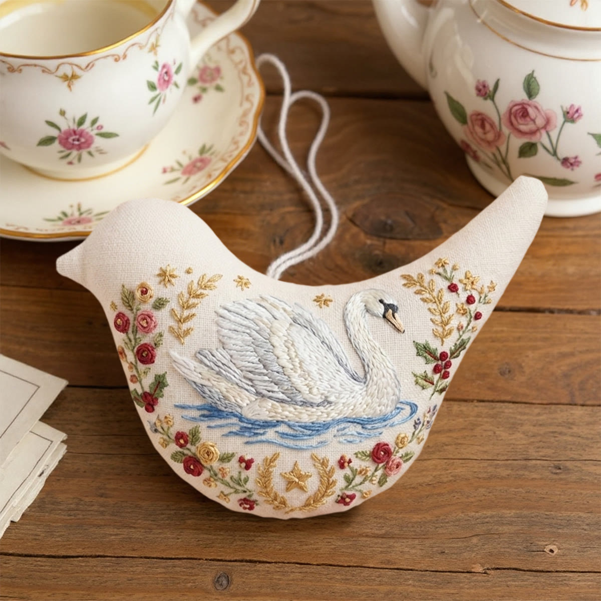 Rubbyoo Bird-shaped Embroidery Kit - Elegant Swan | Stuffed Animal Craft | Perfect Handmade Gift For Her - image 4