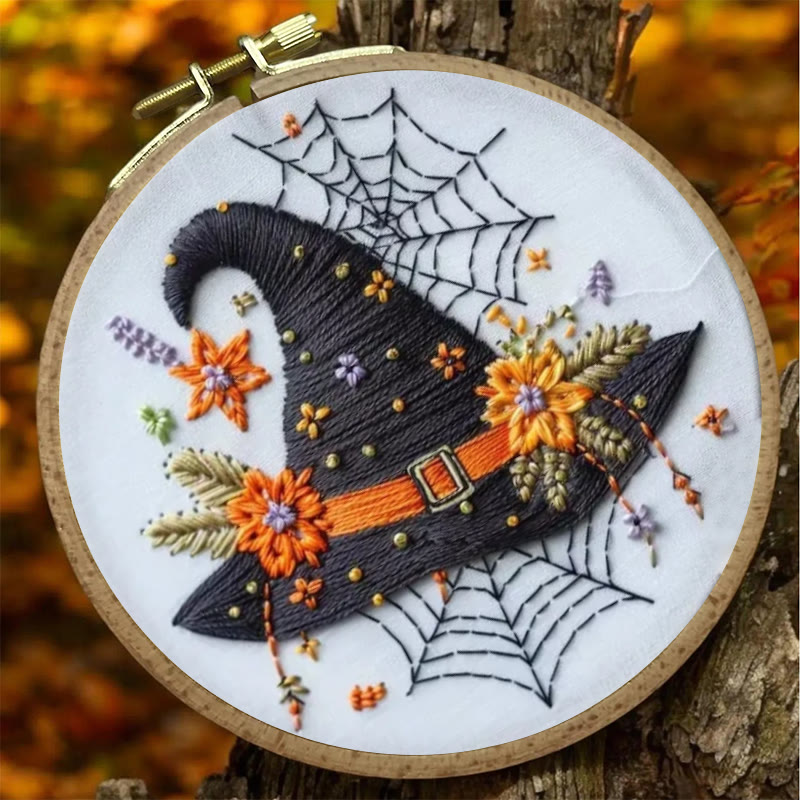 Rubbyoo Embroidery Kit - Spider Wizard Hat | Decorative Halloween Craft | Spooky Halloween Gifts - image 7