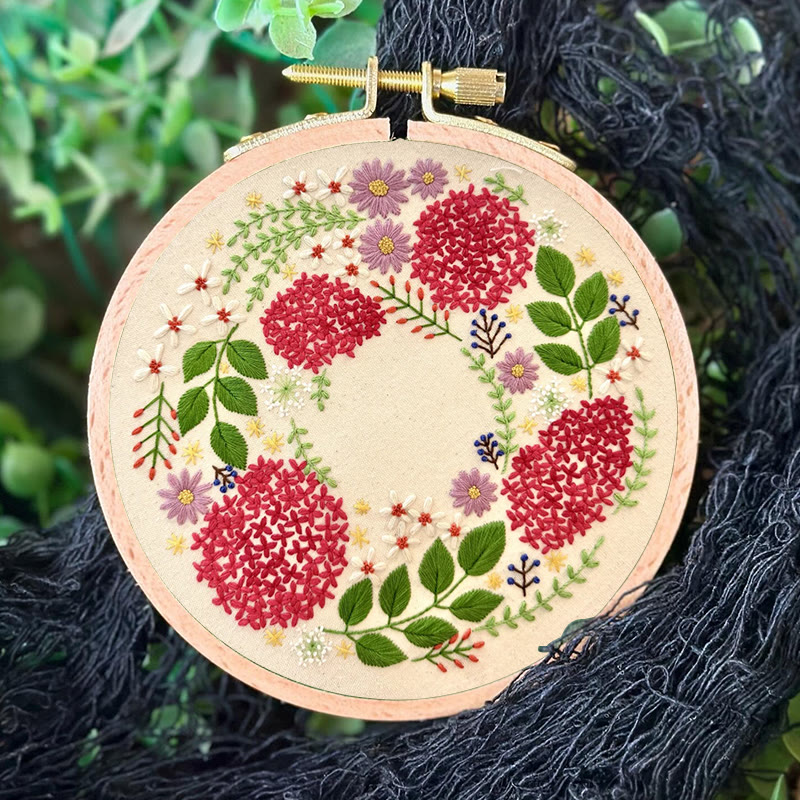 Rubbyoo Embroidery Kit - Various Botanicals  | Beginners Handmake Needle Craft 