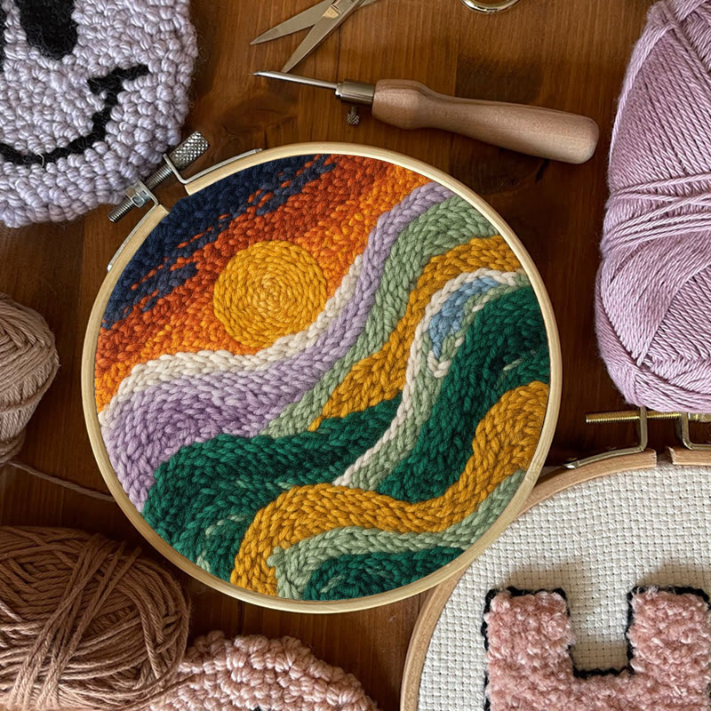 Colorful Layered Mountain Sunset Punch Needle Kit – Beginner Friendly DIY Craft | Top Gifting Pick - image 8