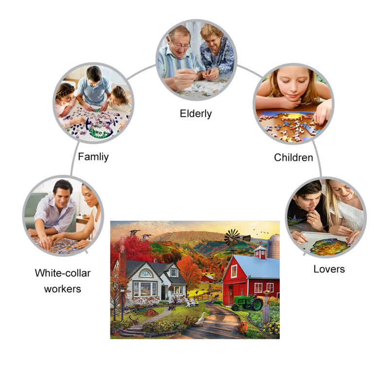 Rubbyoo Country Farm - Wooden Jigsaw Puzzle