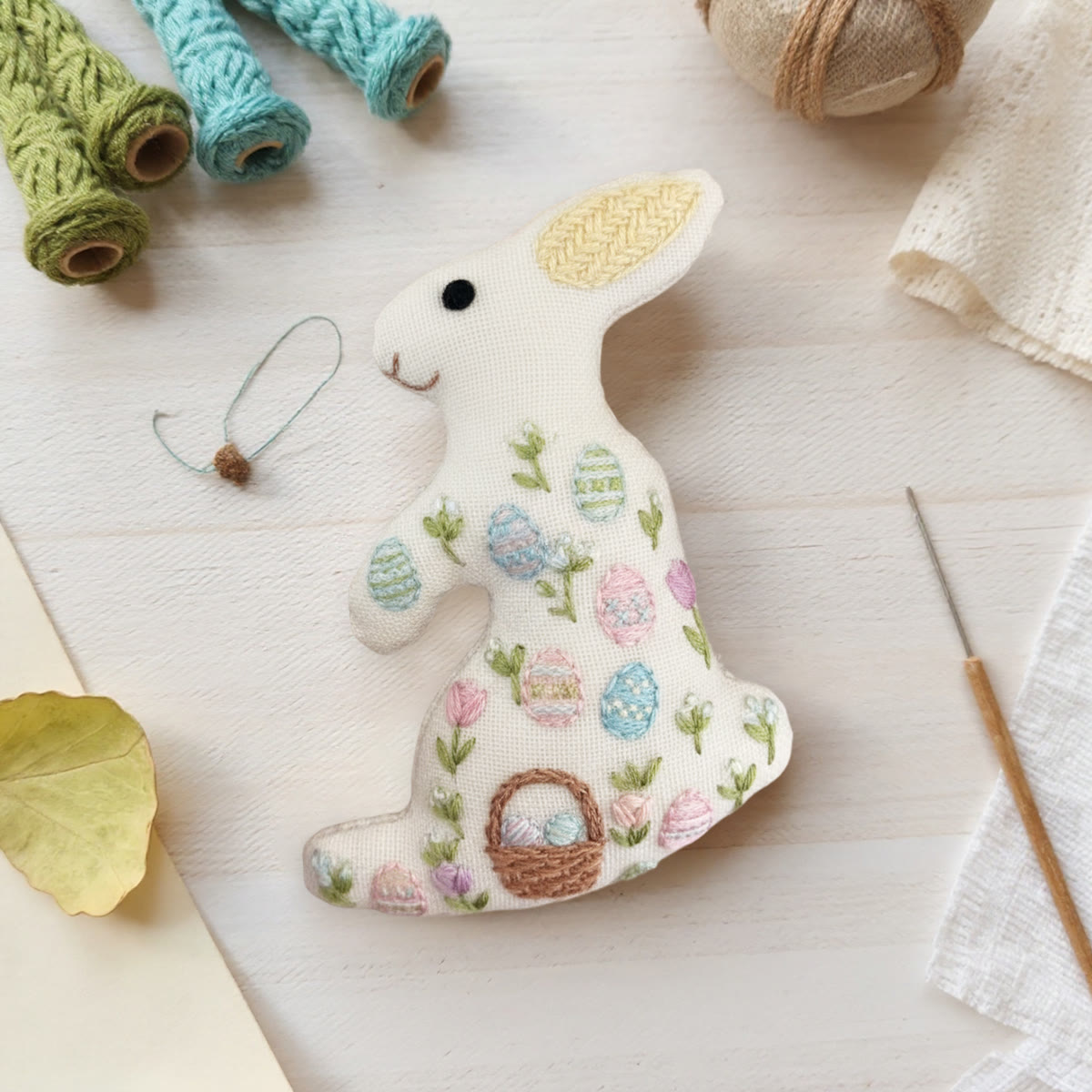 Rubbyoo Rabbit Embroidery Kit - Easter Eggs | Creative Bunny Handicraft | Perfect Home Decor - image 4
