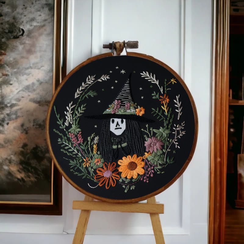 Rubbyoo Embroidery Kit - Halloween Witch | Diy Needlework For Craft Lover | Holiday Home Decor - image 9