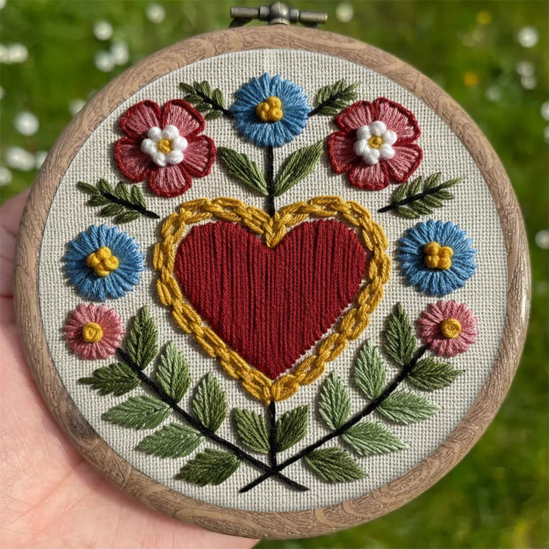 Rubbyoo Embroidery Kit - Charming Heart | Diy Handmade Craft | Nice Gifts For Mom - image 3