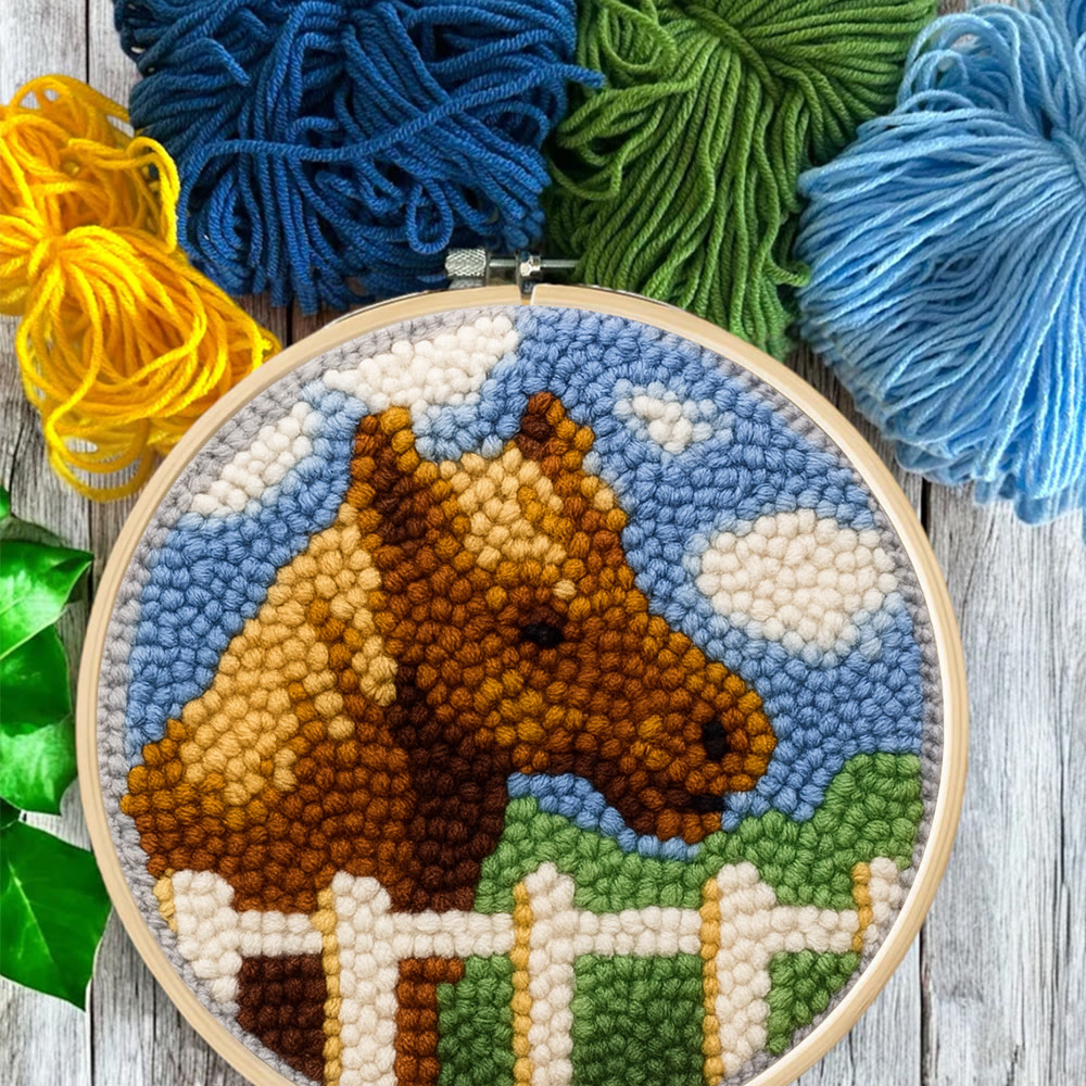 Horse Pasture Punch Needle Kit - Rustic Handcraft Gift |  Artisan-Crafted Art - image 5