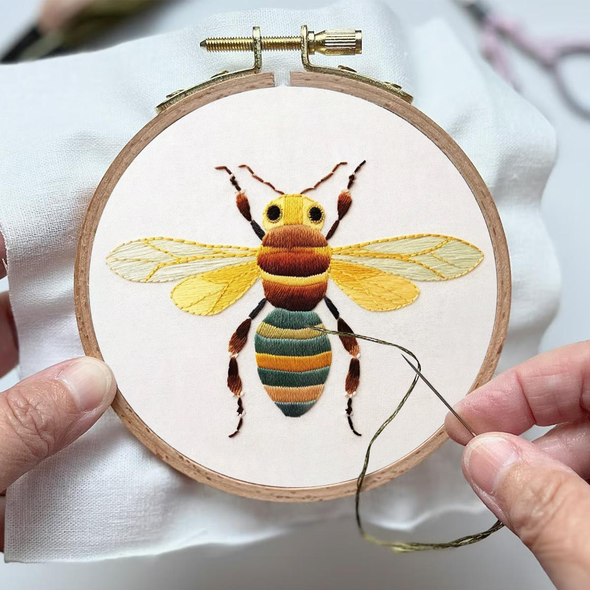 Rubbyoo Embroidery Kit- Honey Bee | Diy Craft Kits  For Beginners - image 4
