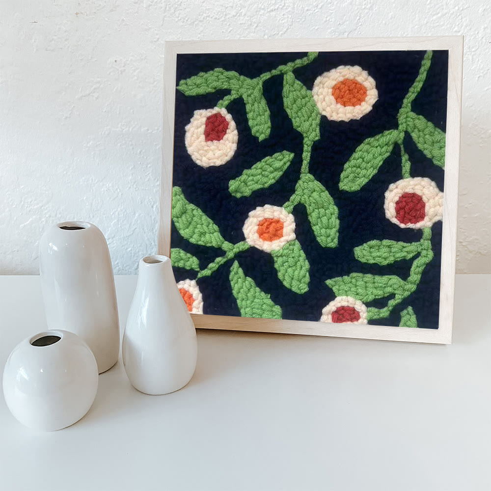 Blooming Flower Square Punch Needle Kit - Handmade Home Decoration | Floral Craft For Mom - image 5