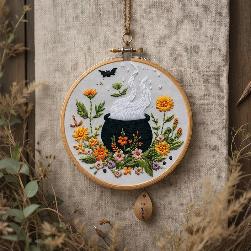 Rubbyoo Embroidery Kit - Magical Cauldron | Personalized Halloween Ornament | Beginner Halloween Handicraft - image 8