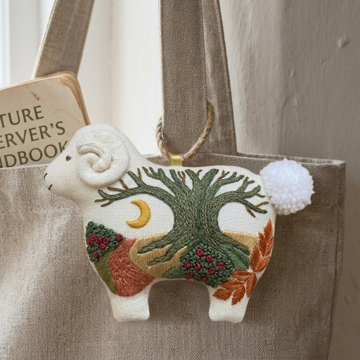 Rubbyoo Lamb-shaped Embroidery Kit - Tree Of Life | Easy Handmade Artwork | Lovely Wall Decoration  - image 5