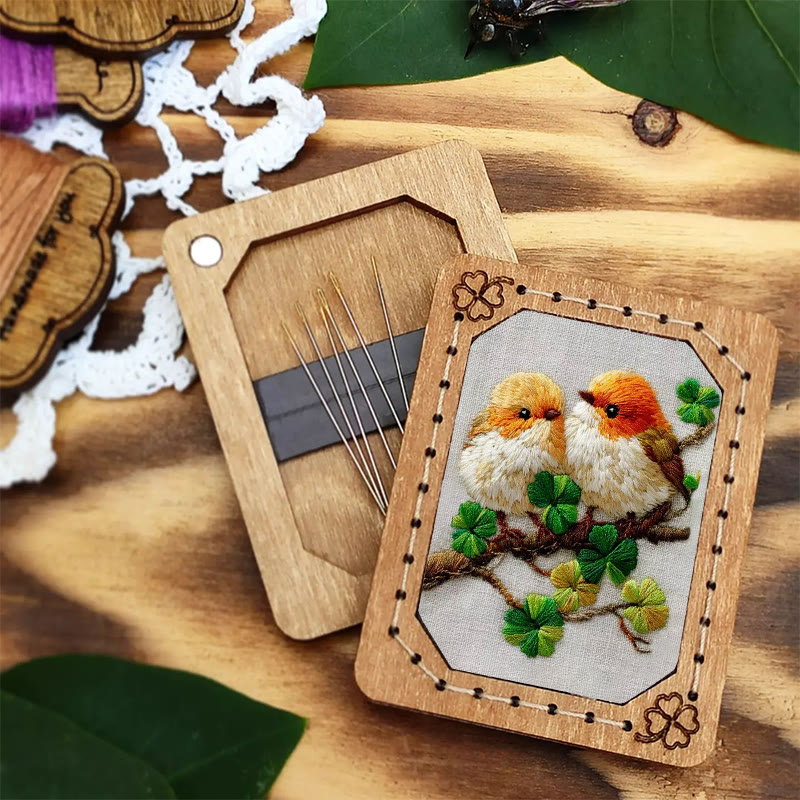 Rubbyoo Embroidery Kit - Twin Birds And Clover | Modern Decorative Craft | Perfect For Beginner Diy - image 8