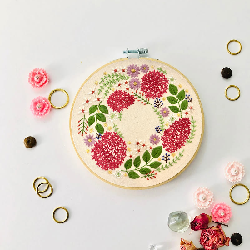 Rubbyoo Embroidery Kit - Various Botanicals  | Beginners Handmake Needle Craft 