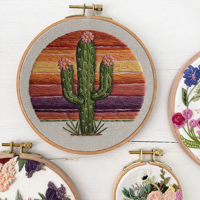 Rubbyoo Embroidery Kit - Charming Cactus | Unique Home Decor | Perfect Housewarming Gift - image 4