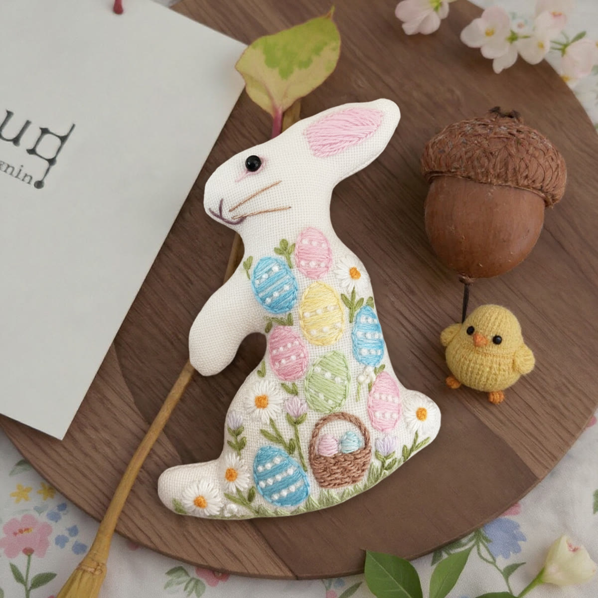 Rubbyoo Rabbit Embroidery Kit - Colourful Egg | Happy Easter Craft | Diy Handmade Art - image 9
