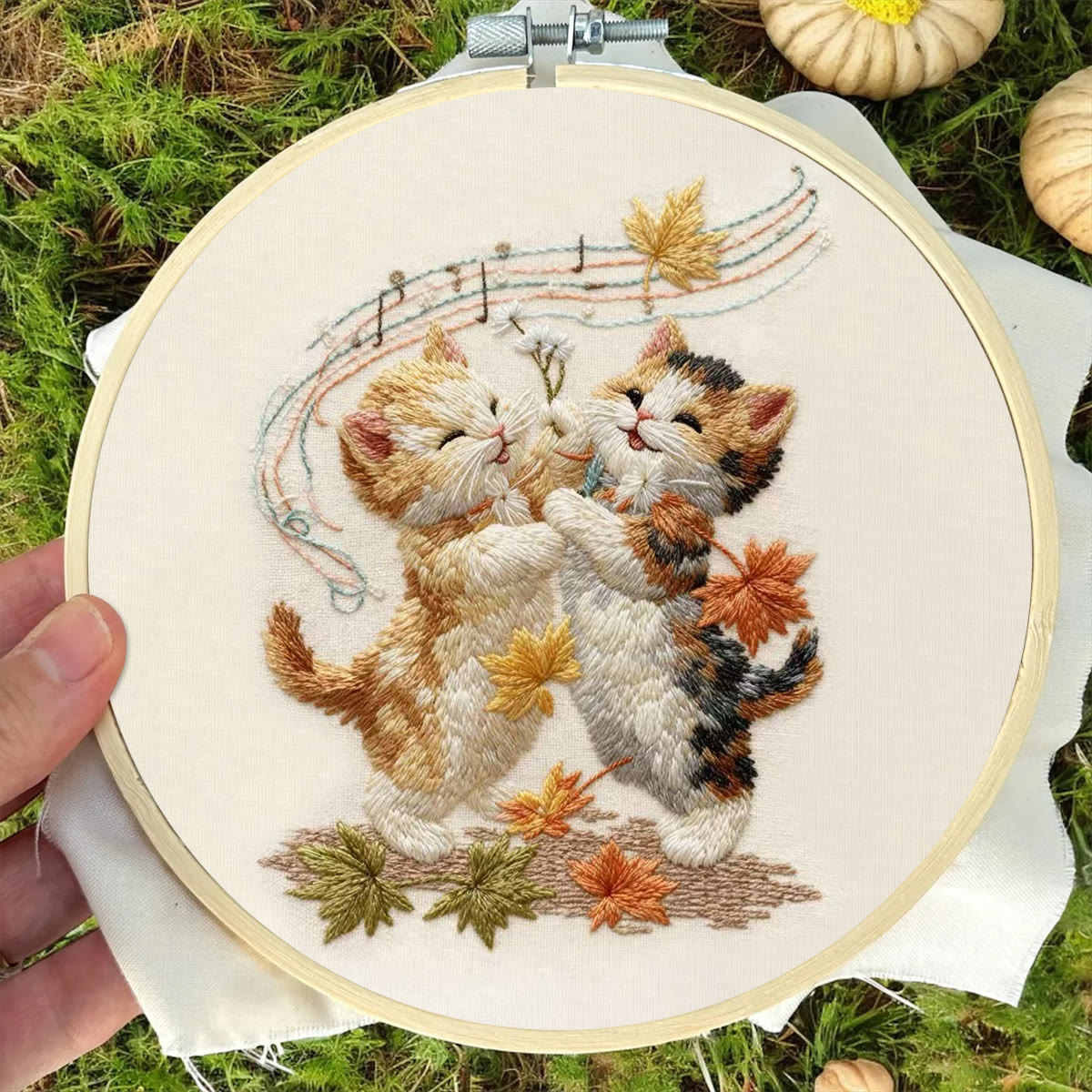 Rubbyoo Embroidery Kit - Adorable Cats | Handmade Animal Craft | Diy Hoop Art - image 8