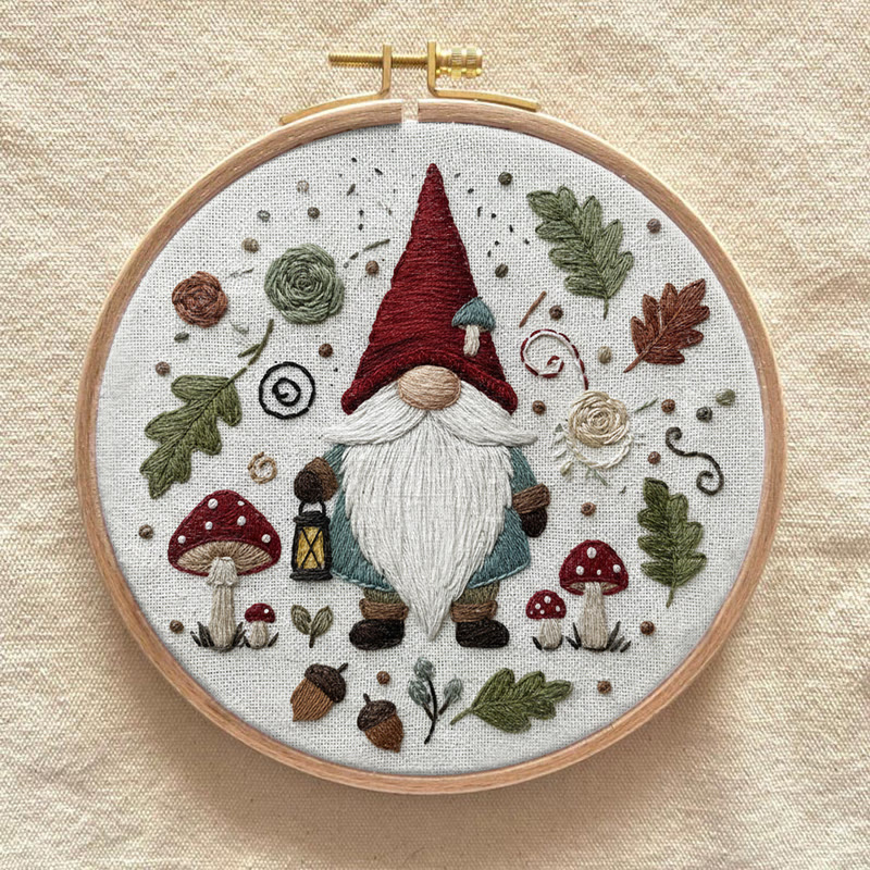 Rubbyoo Embroidery Kit - Forest Gnome | Christmas Beginner Craft | Novice-friendly Diy Kit - image 9
