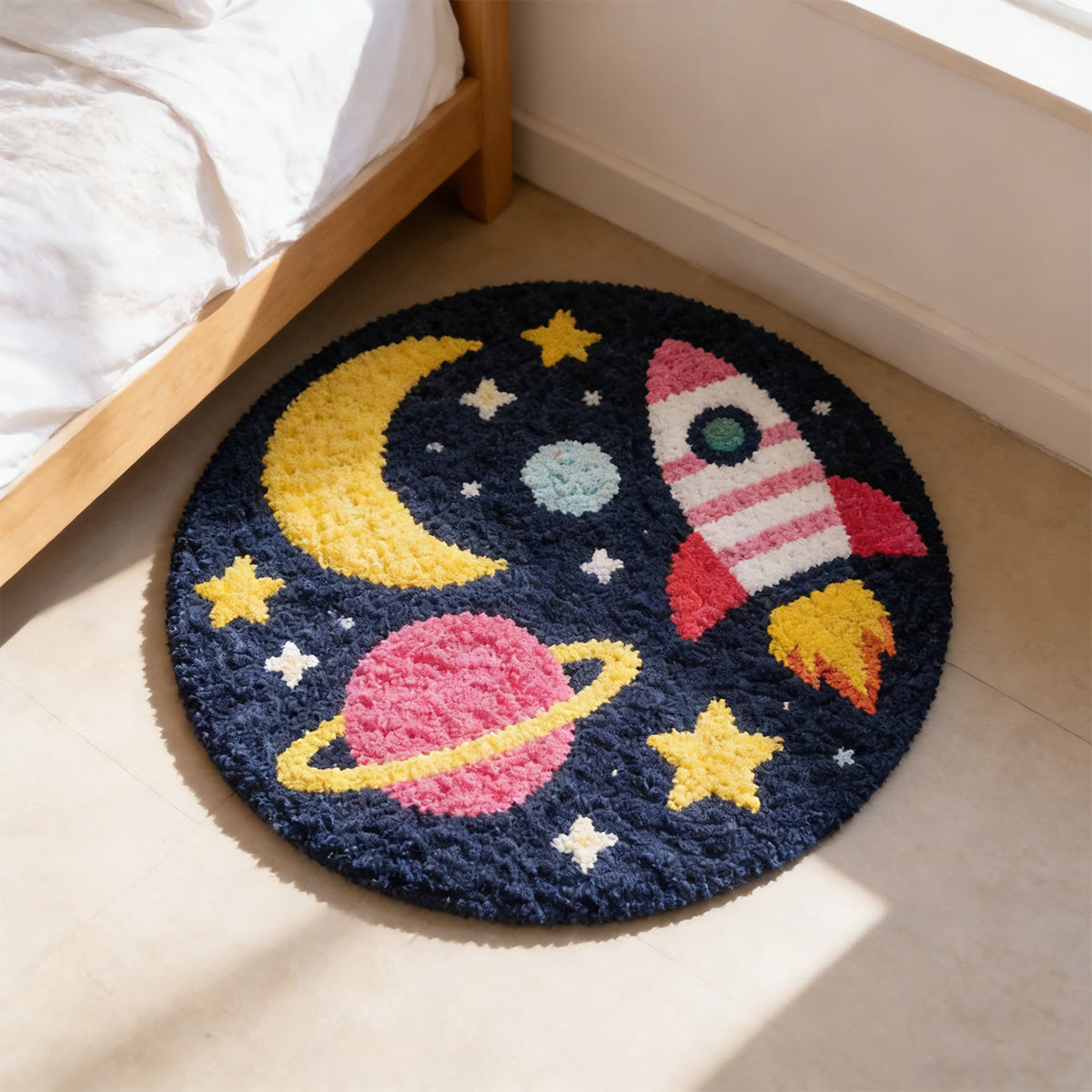 Rubbyoo Latch Hook Rug Kit - Universe | Carpet For Living Room | Diy Nursery Mat - image 5