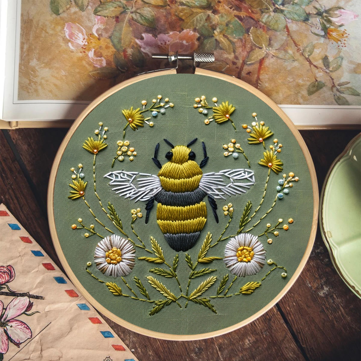 Rubbyoo Embroidery Kit-  Daisy Honey Bee - image 6