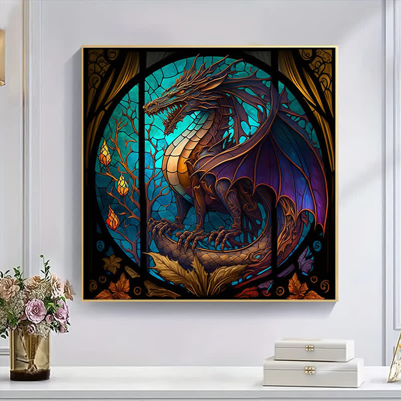 Rubbyoo Dragon Stained -2 Wooden Jigsaw Puzzle