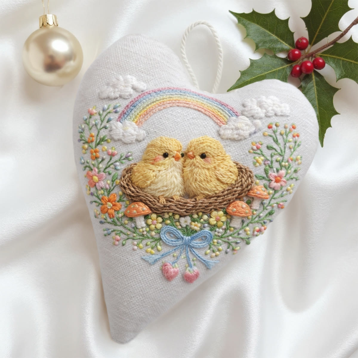 Rubbyoo Heart Embroidery Kit - Rainbow Nest Chicks | Exquisite Embroidery Craft | Top Gifting Pick - image 4