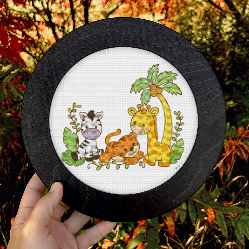  Cross Stitch Kit - Adorable Animal Party | Handicraft For Animal Lovers | Wall Hanging Needlework  - image 9
