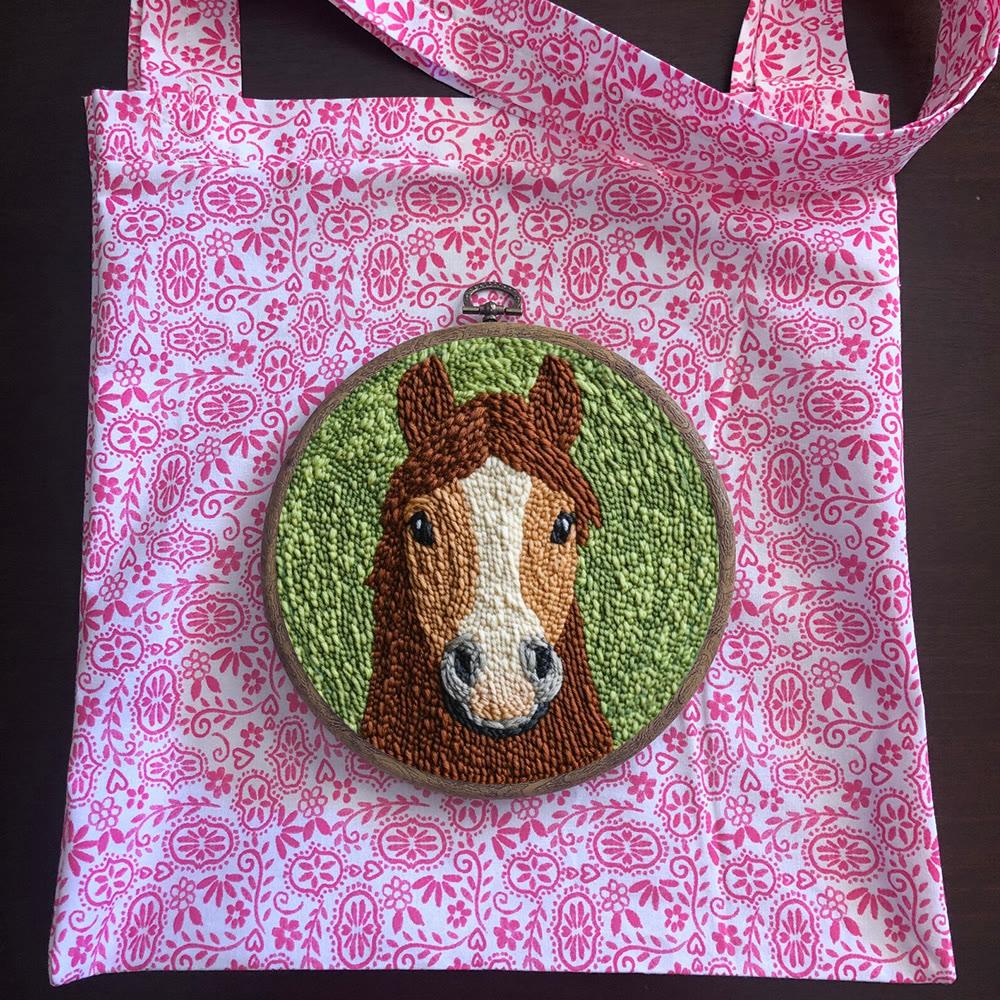 Brown Pony Punch Needle Kit - Lovely Animal Handicraft | Creative Festival Gift  - image 11