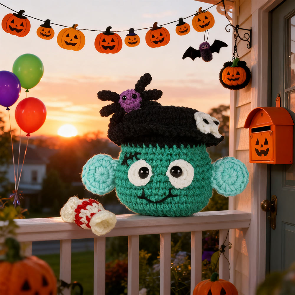 Diy Handmade Halloween Series Crochet Kit - Beginner Handmade Toy | Perfect For Halloween Ornament - Monster - image 3