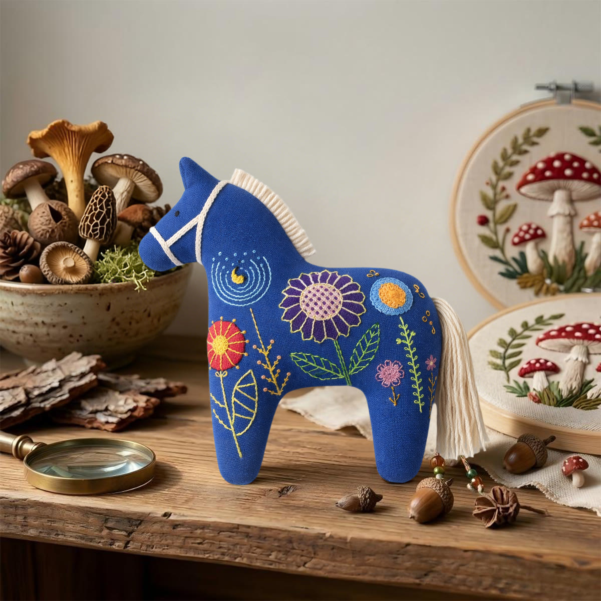 Rubbyoo Dala Horse Embroidery Kit - Little Flower | Floral Stitch Craft | Diy Animal Ornament - image 10