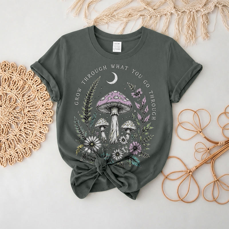Rubbyoo Midnight Forest Graphic Tee  -  Ultra-Soft Cotton Everyday Wear | Fairy-tale-inspired Vibe Design - Dark Gray - 2XL - image 7