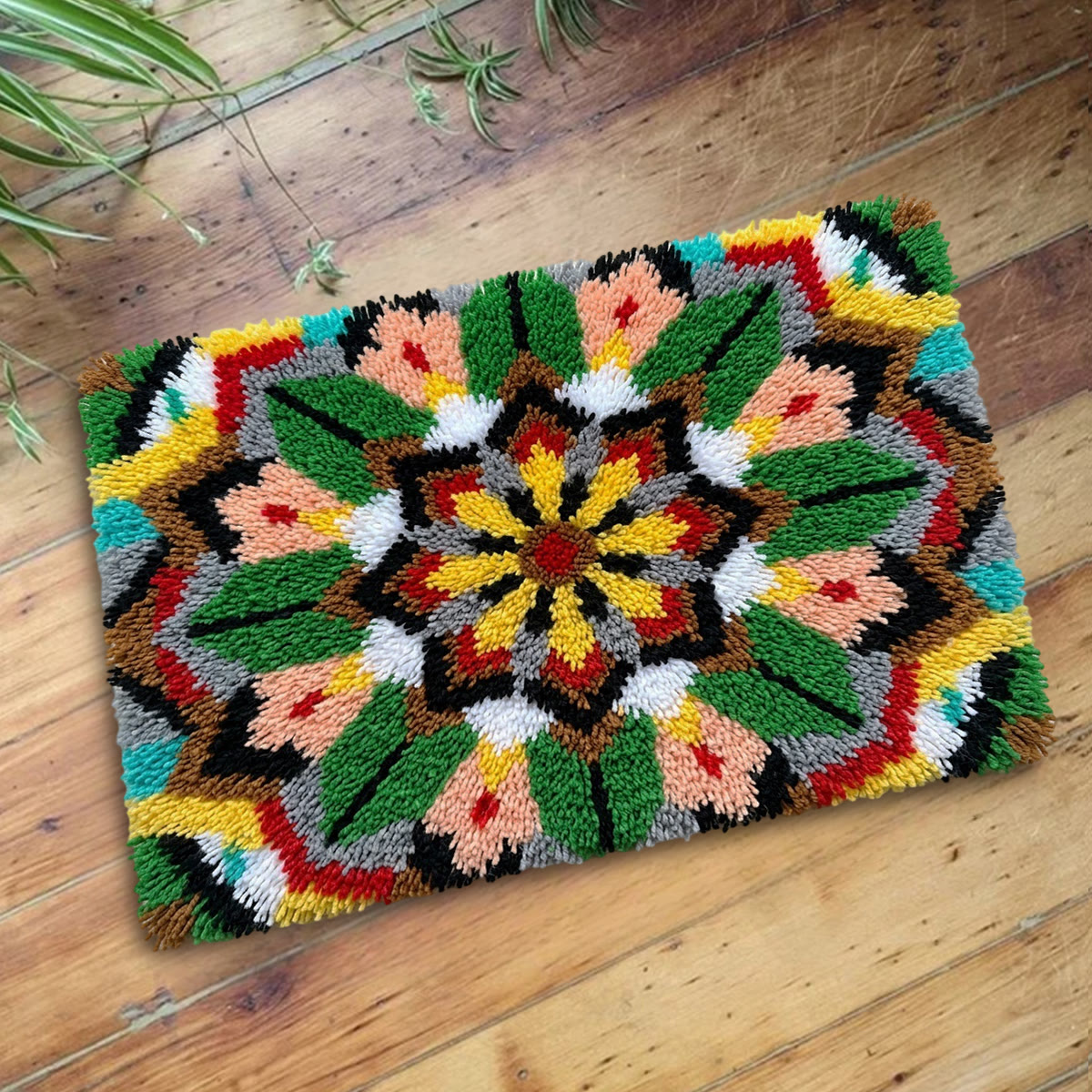 Rubbyoo Latch Hook Rug Kit - Abstract Design | Handmade House Decor | Diy Welcome Mat - image 7