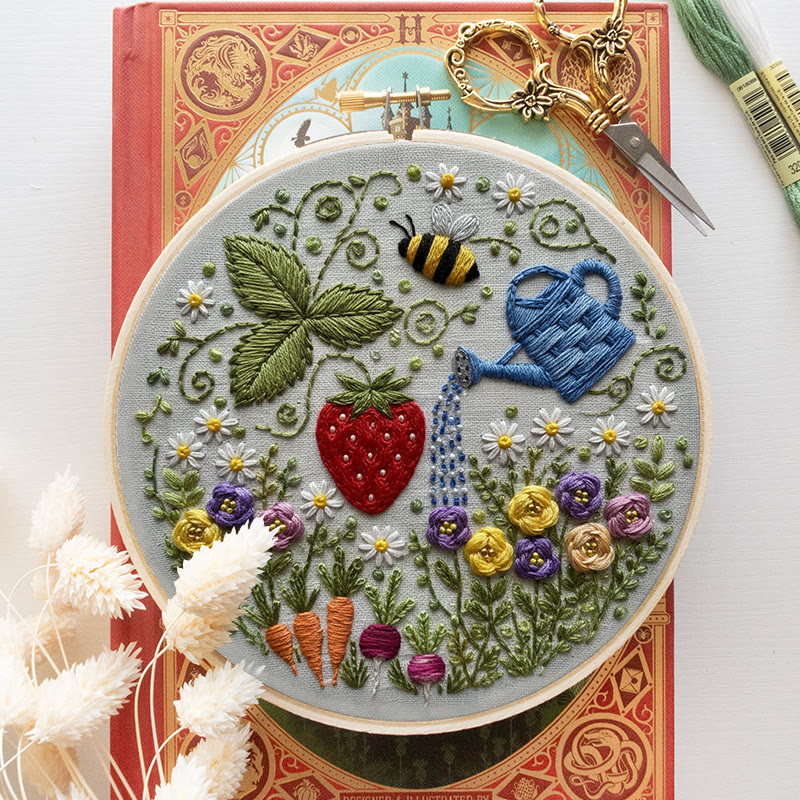Rubbyoo Embroidery Kit - Vibrant Garden | Diy Stitch Hoop Art | Unique Decorative Craft  - image 8