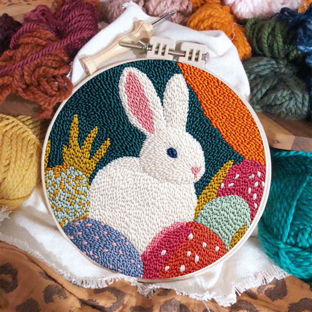 Easter Egg Bunny Punch Needle Kit - Joyful DIY | Festive Holiday Treasure - image 3